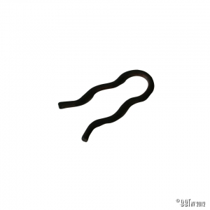 Securing clips for dowel pin emergency brake handle